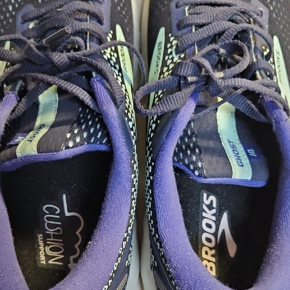 Brooks Ghost 14 Womens Sz 11 Med Blue White Athletic Shoes - Picture 7 of 10